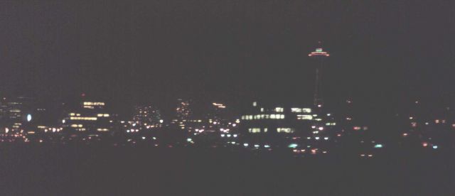 The Seattle skyline at night. Picture