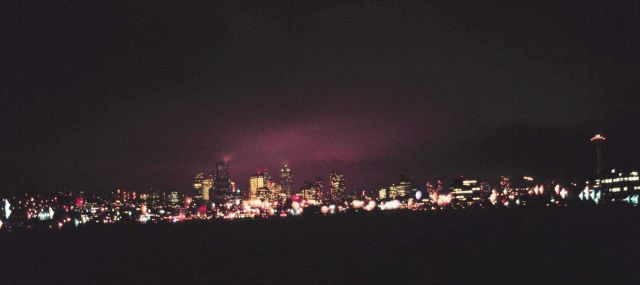 The Seattle skyline at night. Picture