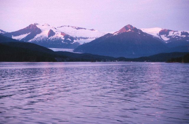 Mendenhall Glacier from Auke Bay. Picture