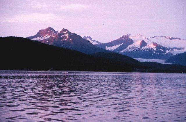 Mendenhall Glacier from Auke Bay. Picture