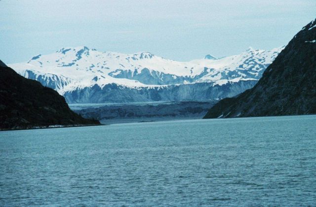 A view up Tarr Inlet, Glacier Bay, to the Grand Pacific Glacier. Picture