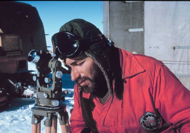 Herb Meyers observing sun azimuth for position information Picture