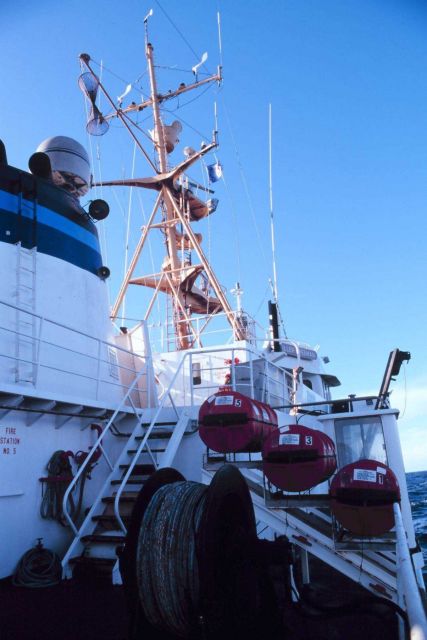 Looking forward on the starboard side of the MILLER FREEMAN. Picture