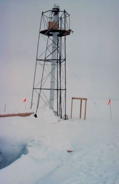 Solar telescope tower at South Pole Station Picture