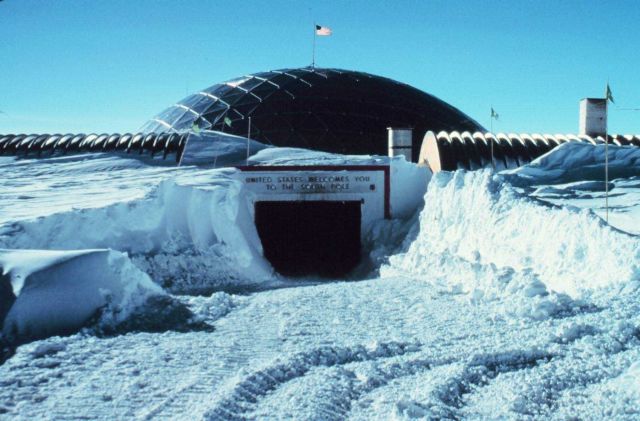 The entrance to South Pole Station. Picture