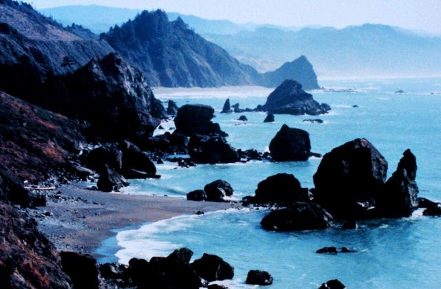 Oregon coast just south of Port Orford. Picture