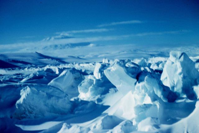 Pressure ridge on sea ice on McMurdo Sound Picture