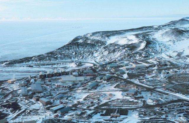 McMurdo Station from Observation Hill. Picture