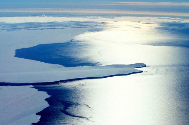 The Campbell Ice Tongue protruding into the Ross Sea. Picture