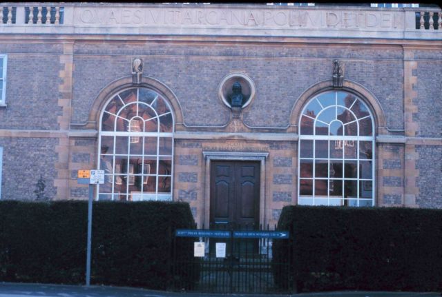 The old entrance to Scott Polar Research Institute in Cambridge, England. Picture