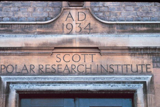 The old entrance to Scott Polar Research Institute in Cambridge, England. Picture