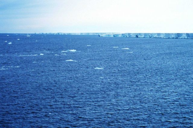 The seaward edge of the floating Ross Ice Shelf Picture