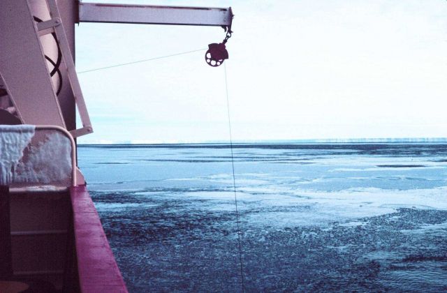Hydro wire over the side of the NATHANIEL B Picture