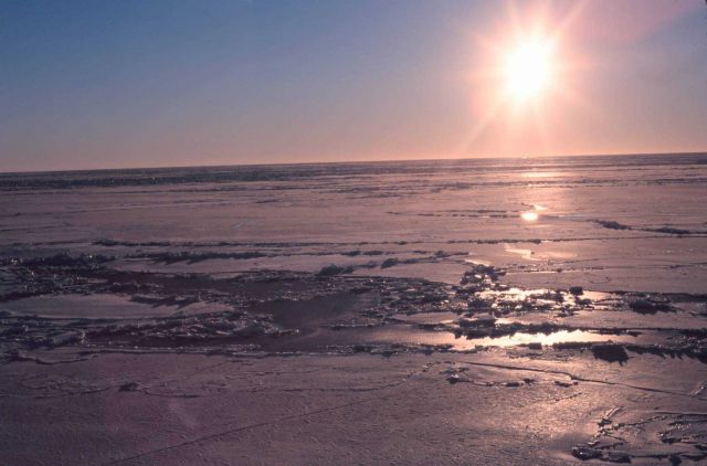 Open water within the sea ice pack. Picture