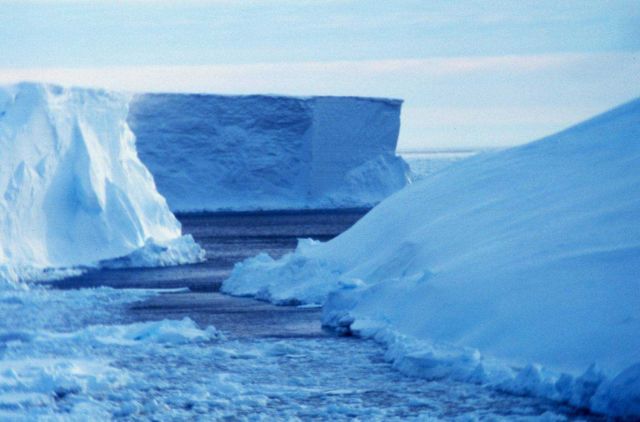 Icebergs grounded on Pennel Bank Picture