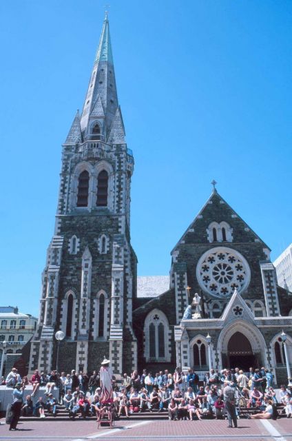 The Wizard speaking in Cathedral Square in Christchurch New Zealand. Picture