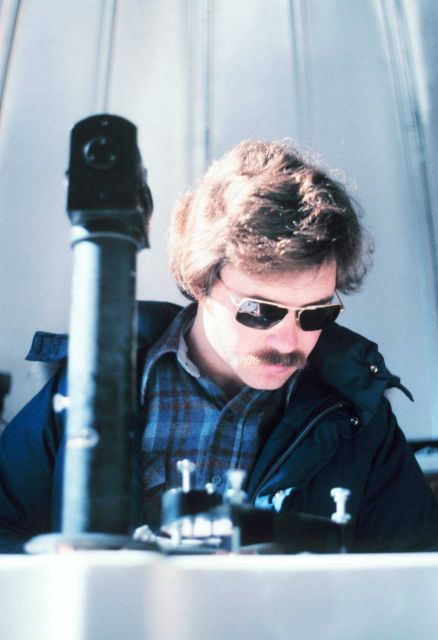 Recording Dobson ozone data. Picture