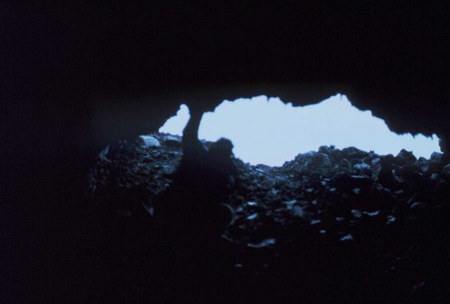 Inside a lava tube. Picture