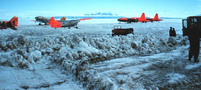 The ice landing strip at McMurdo Station. Picture