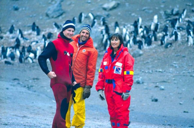 Tom Martin, Sym Colovos, and Jane Rosenberg on Seal Island Picture