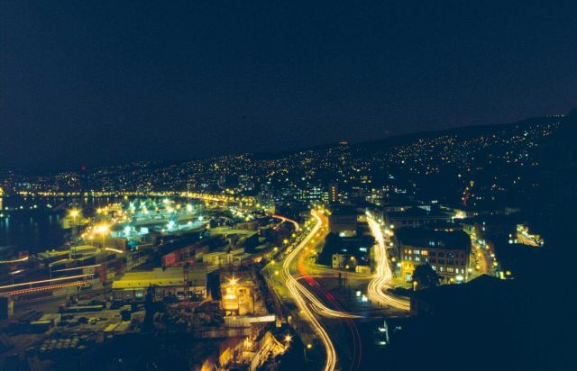 The city from a hill at night Picture