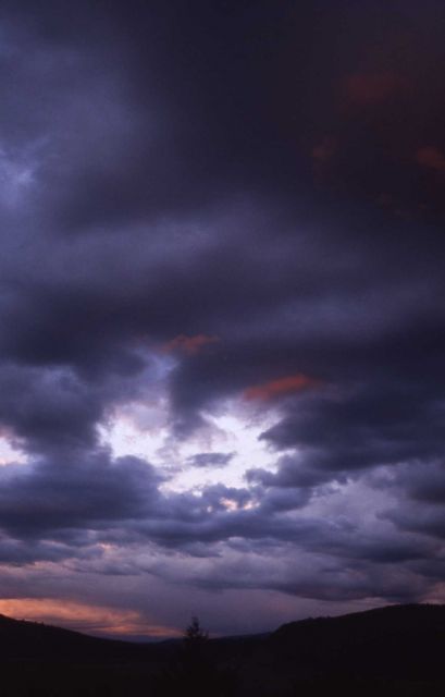 Dark clouds at sunset Picture