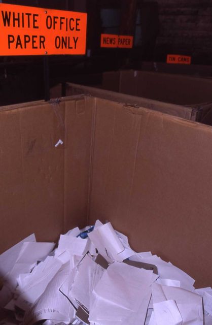 Mammoth Hot Springs recycle center - paper Picture