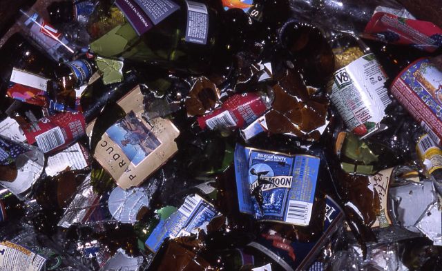 Mammoth Hot Springs recycle center - glass Picture