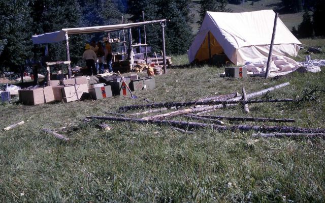 Kitchen & supply tent at the Buffalo fire camp Picture