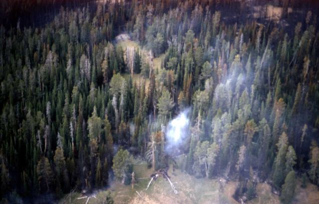 Aerial view of Raven Creek fire Picture