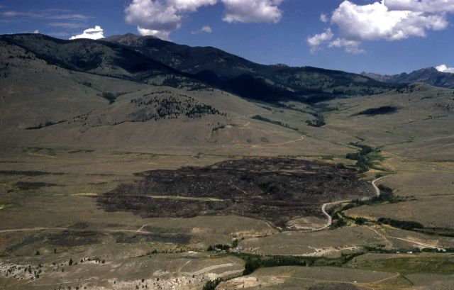 Aerial view of the Jardine fire Picture