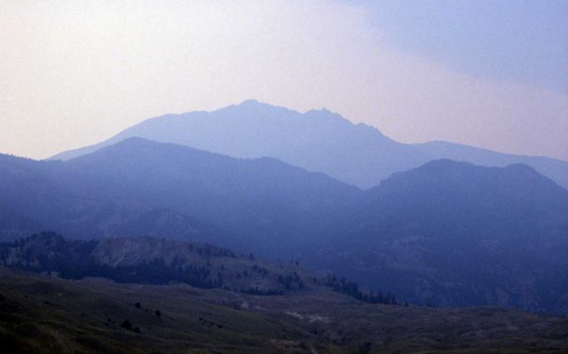 Electric Peak with smokey sky from Oregon fire Picture