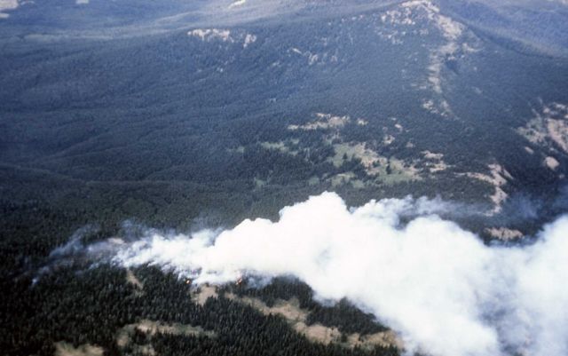 Aerial view of the Raven Creek fire Picture