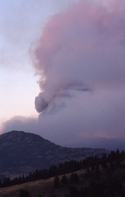 Thick smoke cloud at Hellroaring Mountain Picture