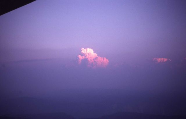 Smoke inversion below smoke plumes southeast of Mt Washburn lookout with Canyon in foreground Picture