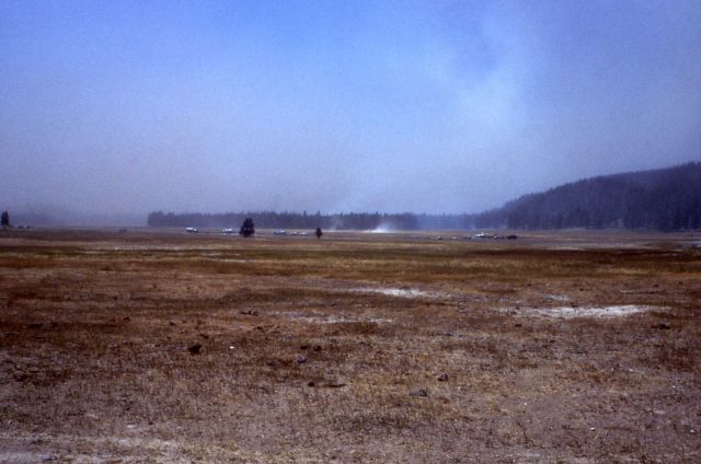 Smokey conditions at Fountain Freight road Picture