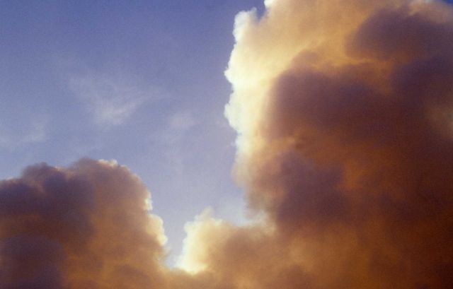 Brown smoke cloud at sunset near Indian Creek Picture