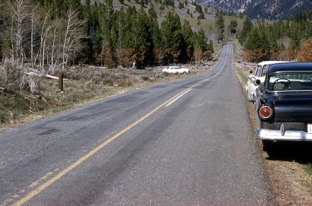 Quake Lake water line - Geology/Earthquake Picture