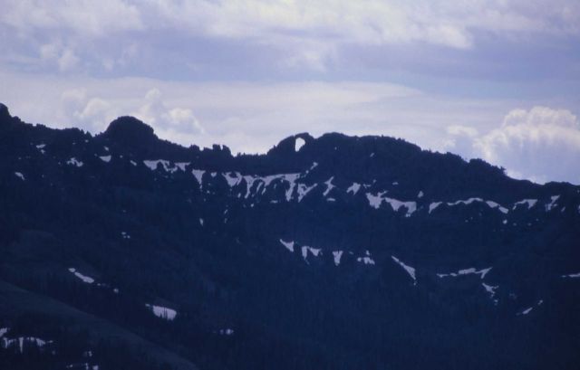 Distant view of the Needle as seen from the Thunderer - Geology Picture