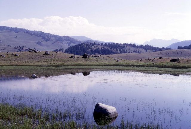A kettle pond in Lamar Valley - Geology - Glacial Picture