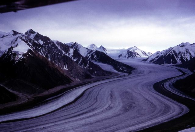 Aerial view of Kaskawulsh Glacier, Yukon Territory - Geology - Glacial Picture