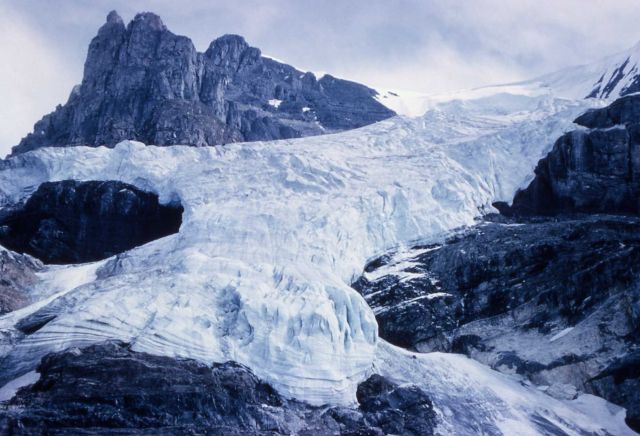 Tongue of a glacier forming an ice fall - Geology - Glacial Picture