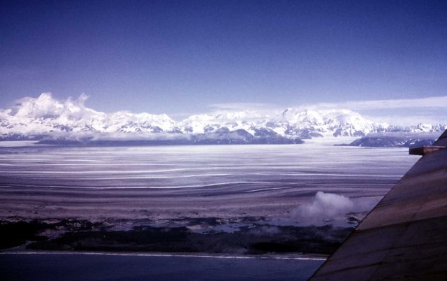 Aerial view of Malaspina Glacier, Alaska - Geology - Glacial Picture