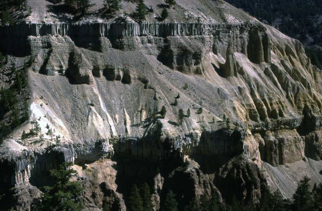 Basalt flows near Tower Falls Picture