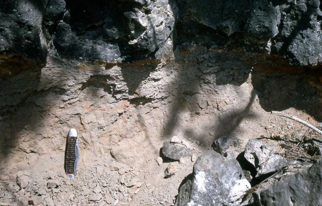 Tuff, basalt contact on east side of Gardner Canyon Picture