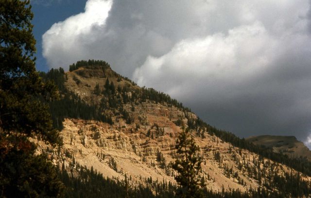 Absaroka volcanics cliff at the northeast entrance Picture