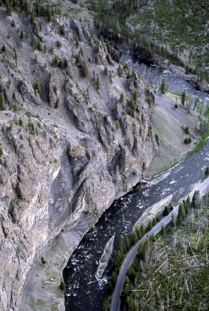 Rhyolitic lava flow along the Firehole River Picture