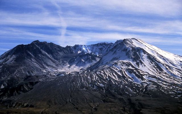 New dome of Mt St Helens as seen from Johnston ridge Observatory Picture