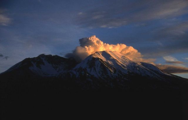 Mt St Helens at sunset as seen from Coldwater Ridge Picture