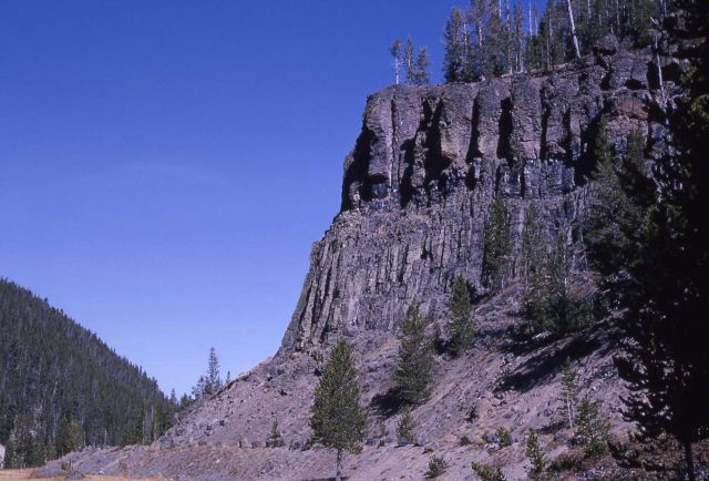 View of south face of Obsidian Cliff - Volcanics Picture
